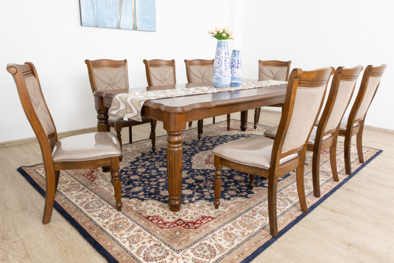burray dining table + 8 chairs