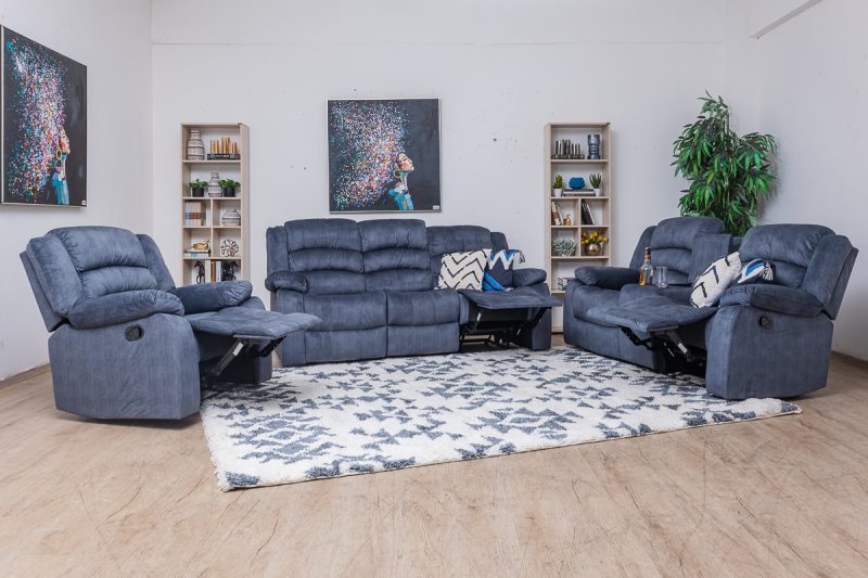karima 6 seater fabric recliner sofa (3+2+1)