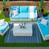dexa 6 seater outdoor sofa  + coffee table