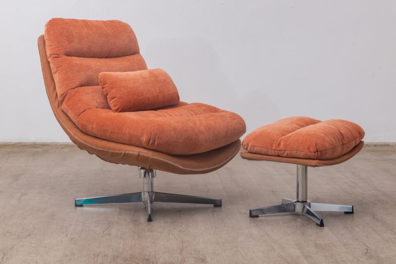hayley swivel lounge chair + footstool