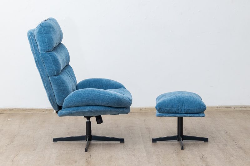 debbie swivel lounge chair + footstool