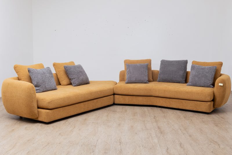swan fabric corner sofa