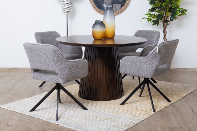 piper-1.2m - dining table + 4 chairs