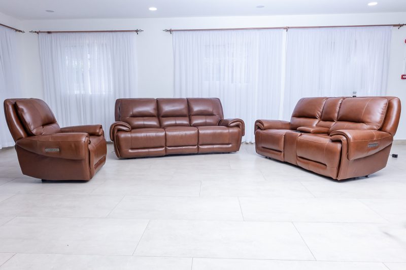 novara 7 seater leather recliner (3+2+1+1)