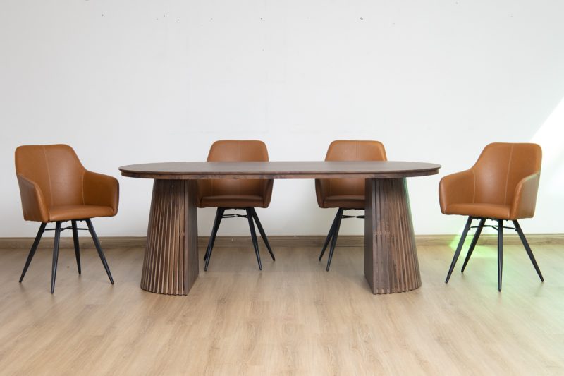 gemini dining table + 6 belfast chairs