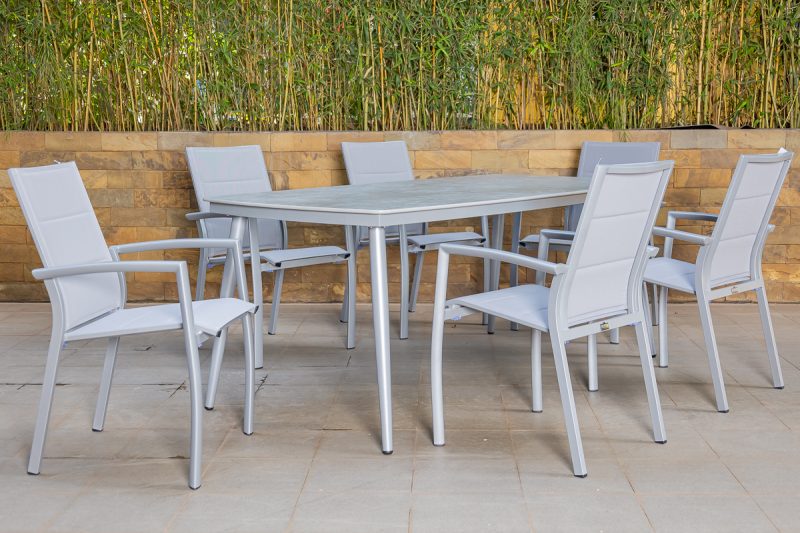 nod outdoor dining table + 6 chairs (copy)