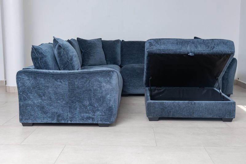 kelton fabric corner sofa + ottoman