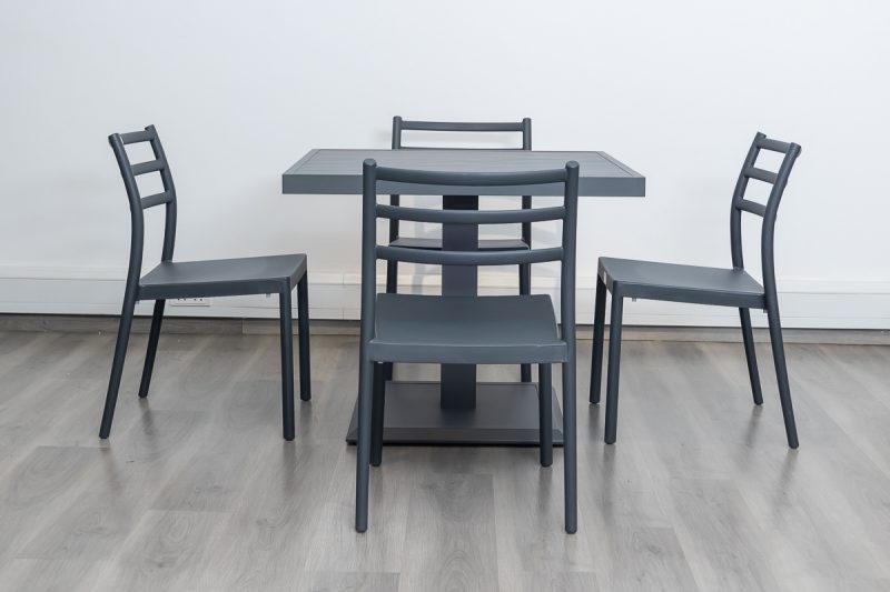 ghana outdoor dining table + 4 trent chairs