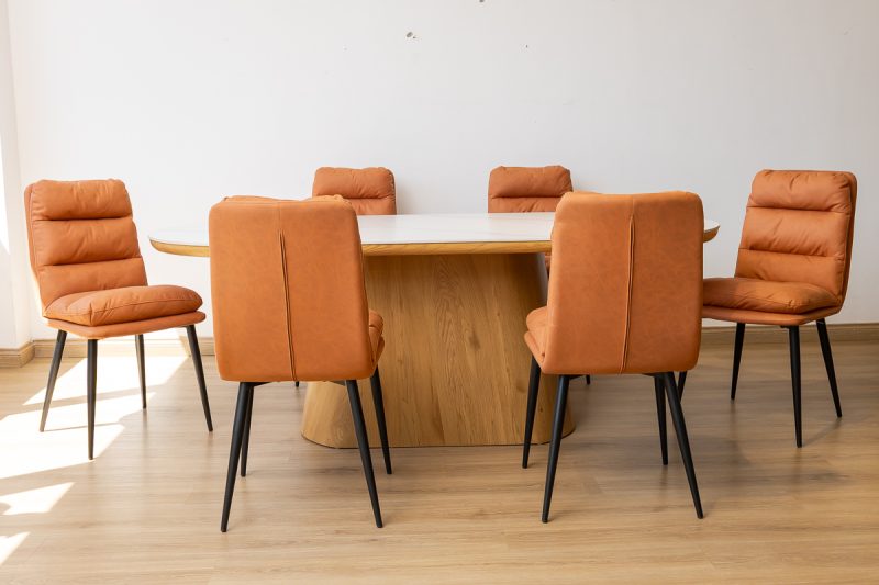 santos dining table + 6 mimo chairs