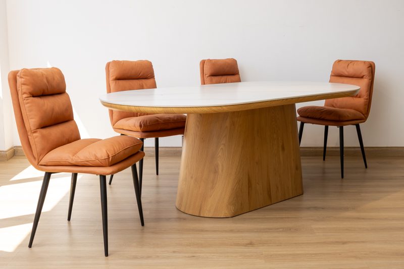 santos dining table + 6 mimo chairs