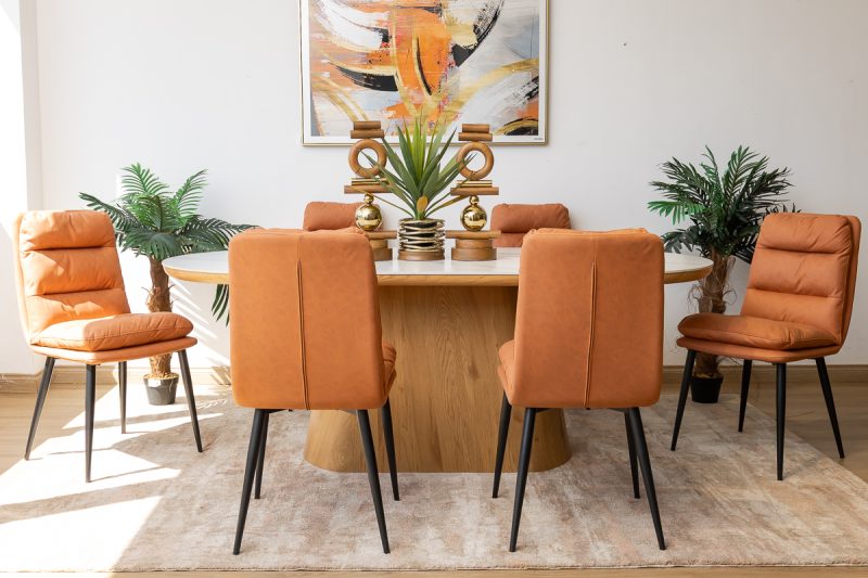 santos dining table + 6 mimo chairs