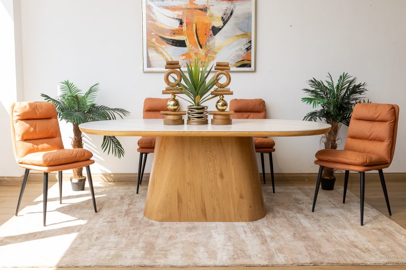 santos dining table + 6 mimo chairs