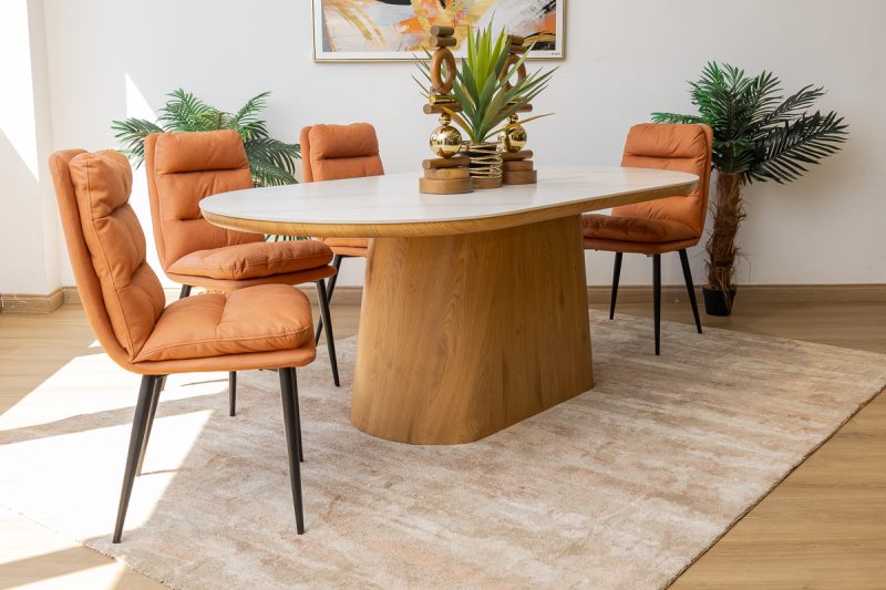 santos dining table + 6 mimo chairs