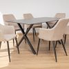 rina dining table + 6 rum chairs
